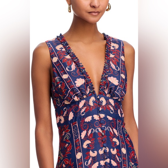 FARM Rio Boho Floral Scarf Midi Dress - Picture 3 of 6